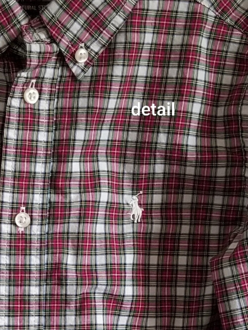 Ralph Lauren Red, Green & White Plaid Button-Down Shirt - Picture 4 of 5